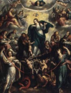 Die Hl. Mutter Gottes Besiegt Das Bose
