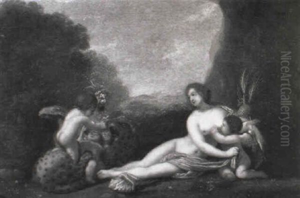 Venus And Putti Playing With A Leopard - view 1