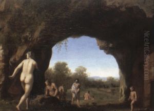 Nymphs Drying Themselves In A Grotto
