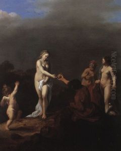 The Judgement Of Paris by Cornelis Van Poelenburgh