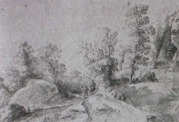 Travellers In A Landscape - view 1