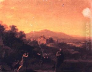 Paysage Classique Avec Abraham Et Son Fils Isaac Partant Pour Le Sacrifice
