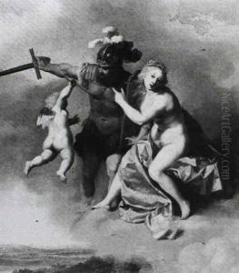 Mars And Venus by Cornelis Van Poelenburgh