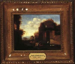 Arcadian Landscape by Cornelis Van Poelenburgh