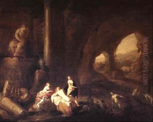 Figure Entro Una Grotta