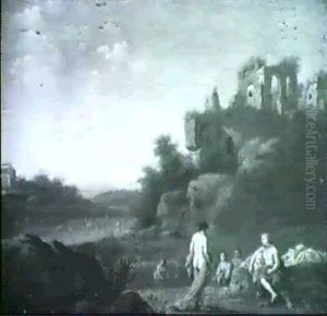 Arkadische Landschaft by Cornelis Van Poelenburgh