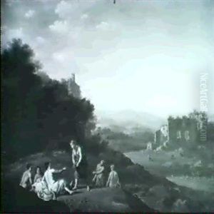 Arkadische Landschaft by Cornelis Van Poelenburgh