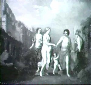 Scene A L'antique by Cornelis Van Poelenburgh