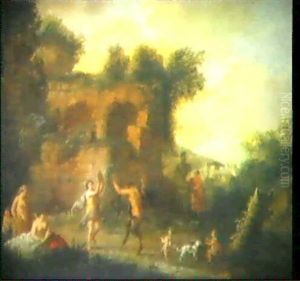 Ruinenlandschaft Mit Nymphen Und Frau Ruinenlandschaft Mit Nymphen Und Frau