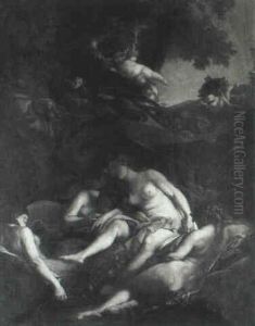 Satyrs Watching Sleeping Nymphs by Cornelis Van Poelenburgh