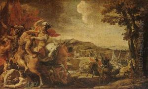 A Cavalry Engagement by Charles Poerson