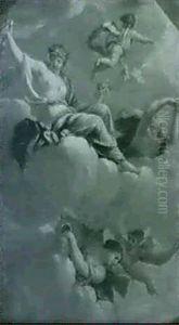 Etude De Plafond: Allegorie De Flore Et Zephyr Etude De Plafond: Allegorie De Flore Et Zephyr