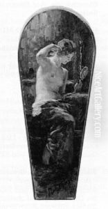 Blick Durchs Schlusselloch: Madchen Bei Der Toilette