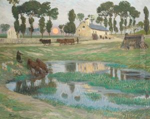 Dusk, Yssingeaux by Gustave Poetzsch