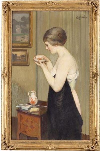 Jeune Femme Buvant Une Tasse De The - view 1