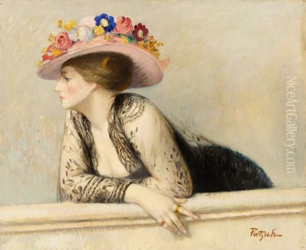 Elegante Au Chapeau A Fleurs - view 1