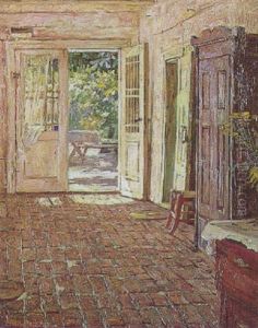 Forstue Med Kig Ud I Haven by Paul Rudolf Heinrich Poetzsch