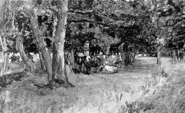 Cows In The Shade Of A Tree - view 1
