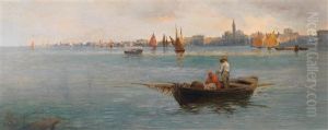 In The Venetian Lagoon by Giuseppe Pogna