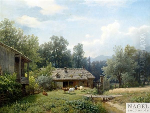 Bauerngehoft In Sommerlandschaft - view 1
