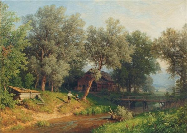 Children By The River - view 1