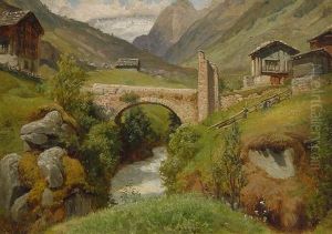Hochalpental In Tirol by Hermann Pohle the Elder