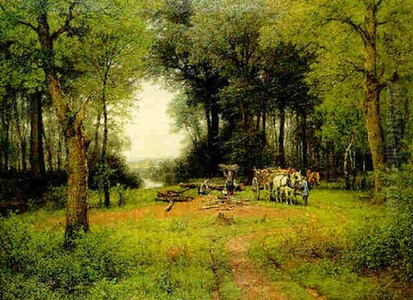 Faggot Gatherers In A Woodland Clearing - view 1