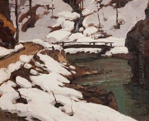 Paysage Enneige by Lucien Poignant