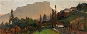 Paysage De Montagne by Lucien Poignant