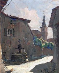 Vieille Rue A Conflans-albertville by Lucien Poignant