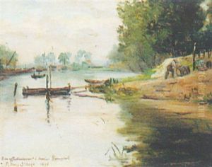 Unloading The Boats by George Louis Poilleux-Saint-Ange