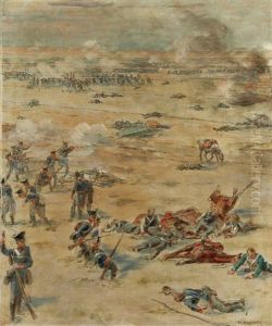 Schlachtfeld In Den Napoleonkriegen by Theophile Ii Poilpot