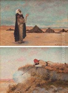 La Priere (+ Le Chasseur; Pair) by Theophile Ii Poilpot