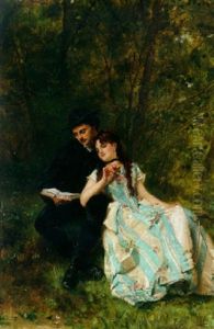 A Dalliance In The Woods by Theophile Ii Poilpot