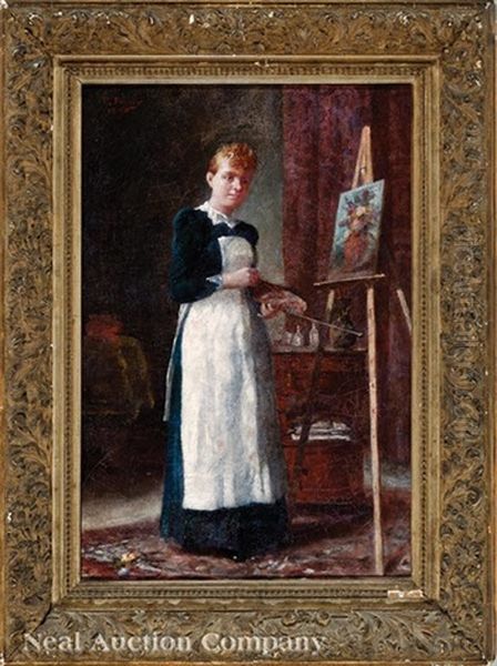 Marie Madeleine Seebold (1866-1948) At The Easel - view 1