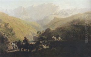 Cave De Marmo A Carrara by Charles H. Poingdestre