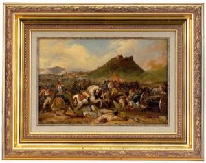 Schlachtenszene Aus Den Napoleonischen Kriegen