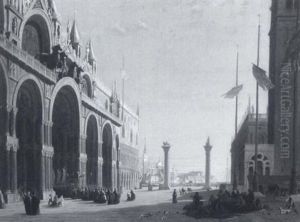 Piazza San Marco, Venice by Pierre Achille Poirot