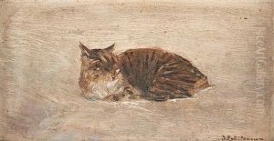 Chat Couche by Ivan Pavlovich Pokhitonov