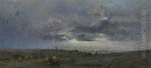 Evening, Ukraine by Ivan Pavlovich Pokhitonov