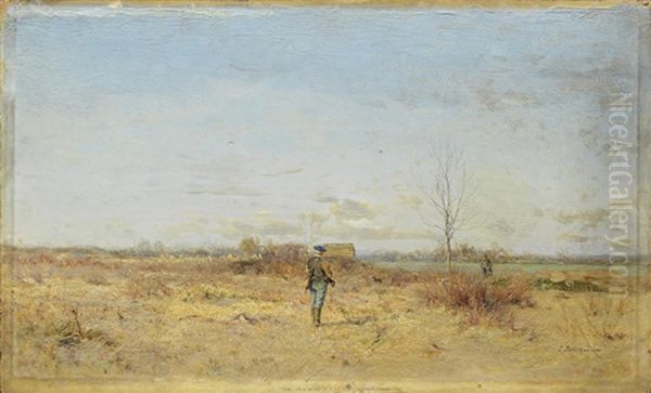 Two Hunters In A Landscape - view 1