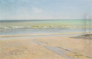 Beach Scene In La Panne