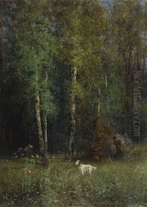 Hunting In The Woods by Ivan Pavlovich Pokhitonov