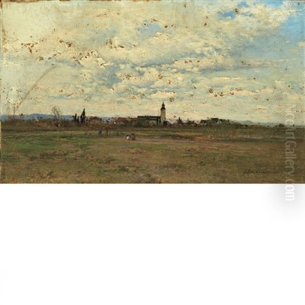 Vue Generale Sur Le Village De Lons, Pres De Pau (eglise) - view 1