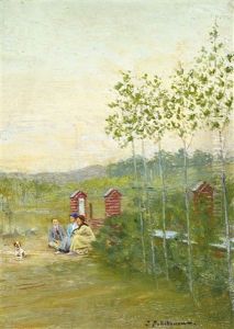 Family Scene At La Panne