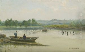 Fishermen Near Liege Fishermen Near Liege