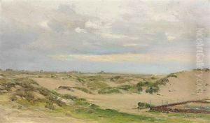 Vue Des Dunes De St. Idesbald Apres Le Coucher De Soleil by Ivan Pavlovich Pokhitonov