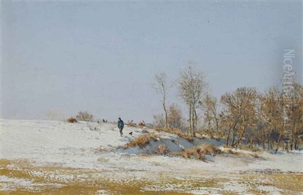 Man Walking His Dog - view 1