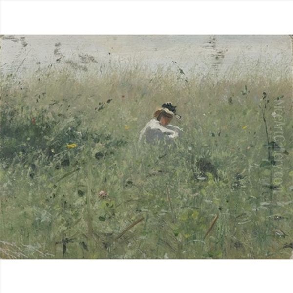 Woman In The Grass - view 1