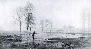 A Hunter And His Dog In A Landscape A Hunter And His Dog In A Landscape